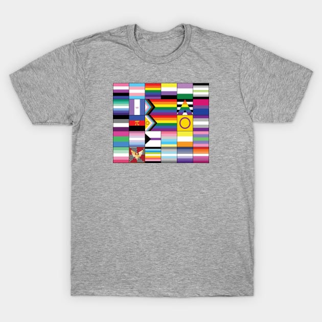 Pride Flag Quilt T-Shirt by DQDesigns By Chele